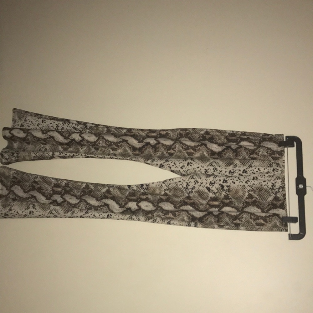 Snake Skin Bell Bottom Pants